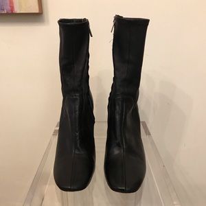 Zara Faux Leather Sock Boots, US 8.5